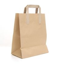 Medium Brown Kraft Paper Tape Handle Carrier Bags
