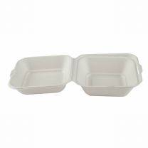 Compostable Bagasse Burger Box 6x6"