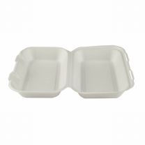 Large Compostable Bagasse Food Box 9x6"