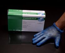 Medium Blue Vinyl Gloves